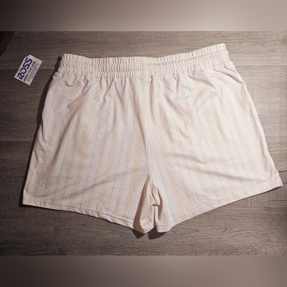 Womens size Large White Striped Elastic Waist Drawstring, old money aesthetic, - Picture 5 of 6